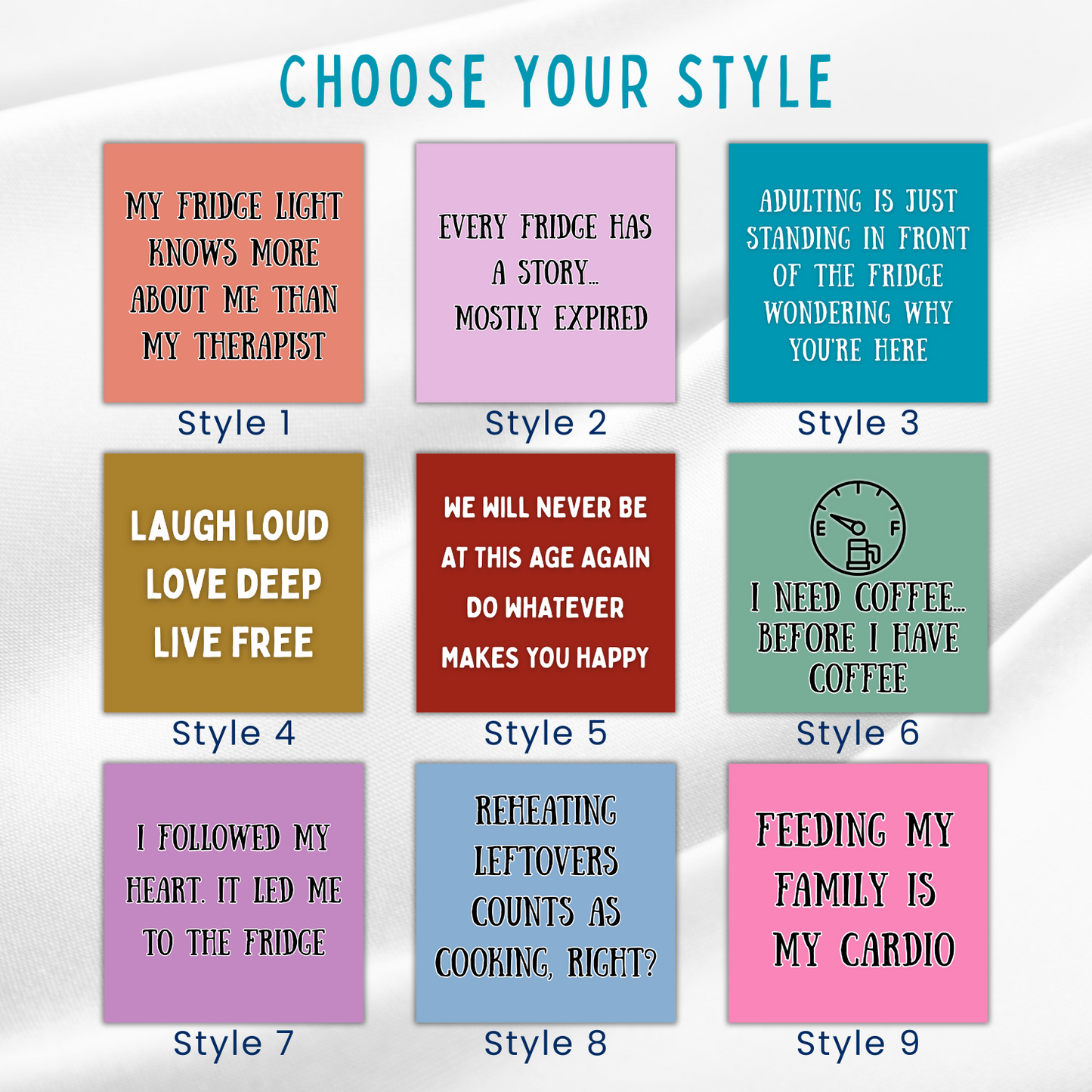 Printed Text Magnets