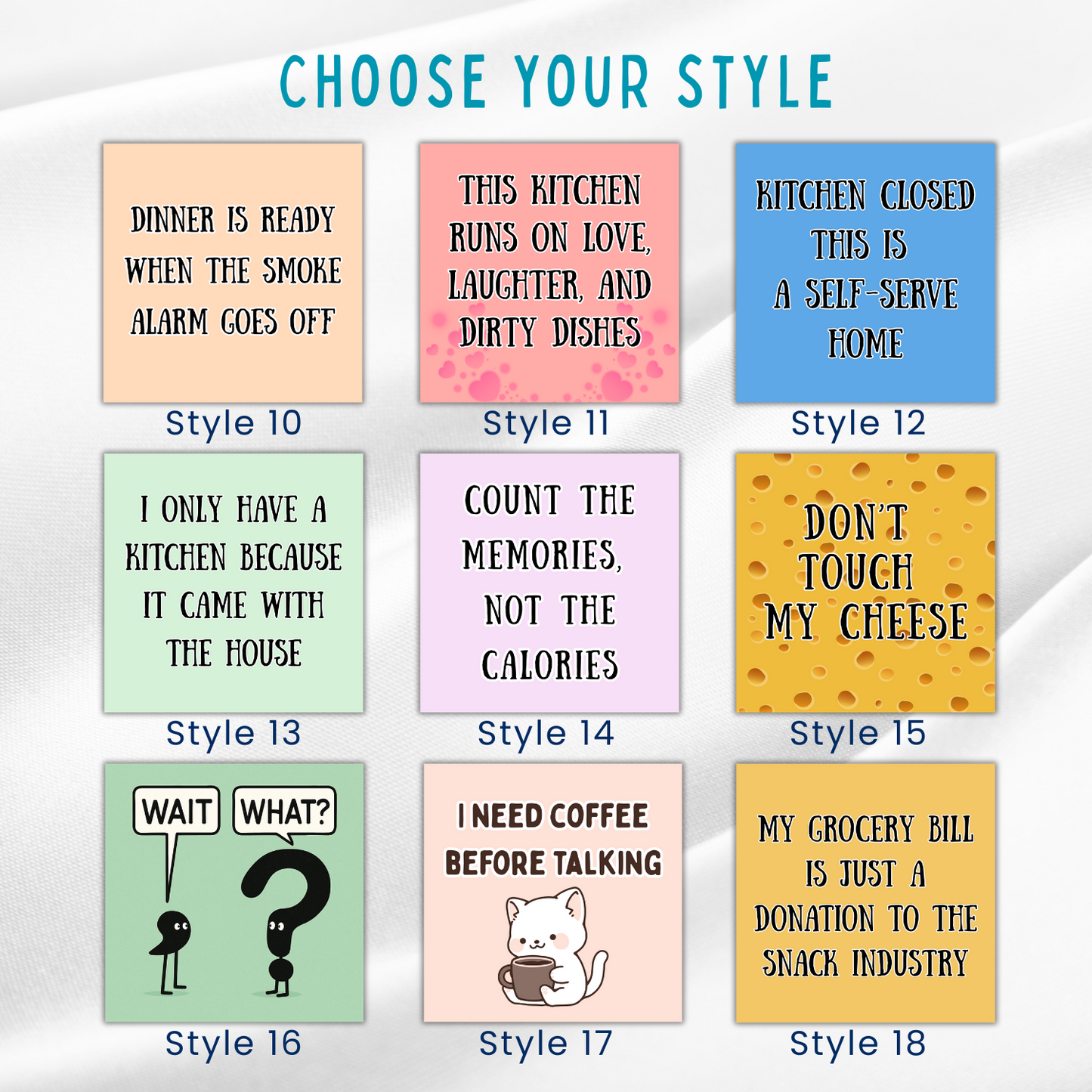 Printed Text Magnets
